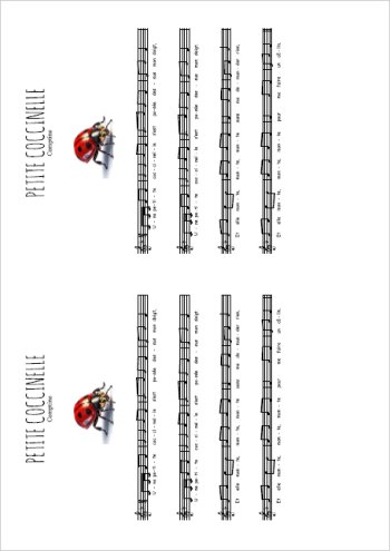 Petite coccinelle Partition gratuite
